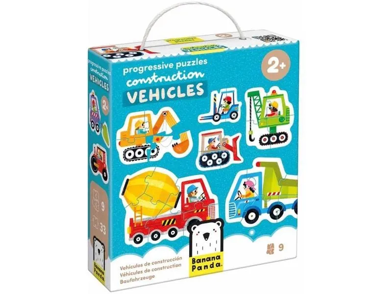 Banana Panda Puzzle Progressive Baustellenfahrzeuge Banana Panda Puzzle Progressive Baustellenfahrzeuge
