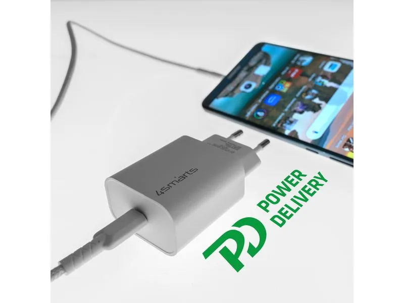 4smarts USB-Wandladegerät VoltPlug PD 30W 1C USB-C Kabel 1.5m weiss 4smarts USB-Wandladegerät VoltPlug PD 30W 1C USB-C Kabel 1.5m weiss
