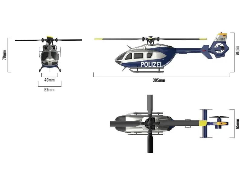 Amewi Helikopter AFX-135 Polizei 4-Kanal Singlerotor RTF Amewi Helikopter AFX-135 Polizei 4-Kanal Singlerotor RTF