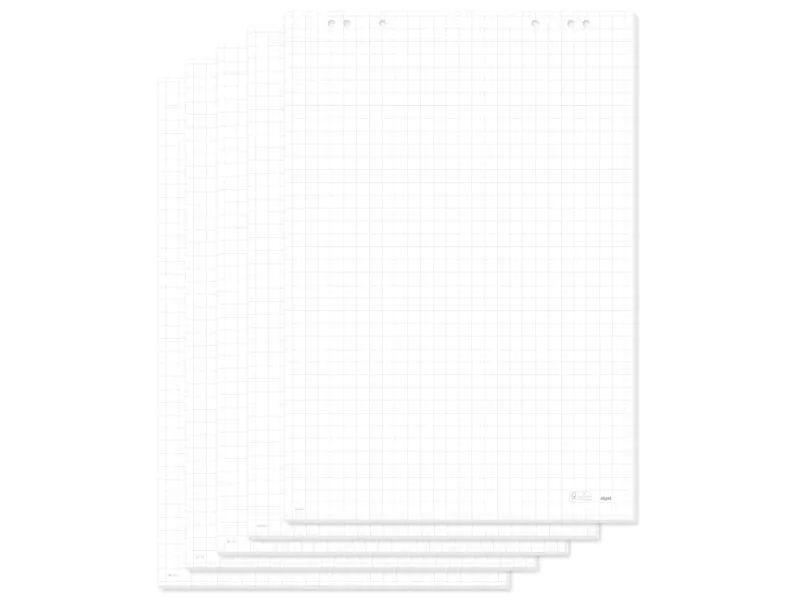 Sigel Flipchart 68 x 98 cm 20 Blatt Kariert 80 g/m², 5 Stück