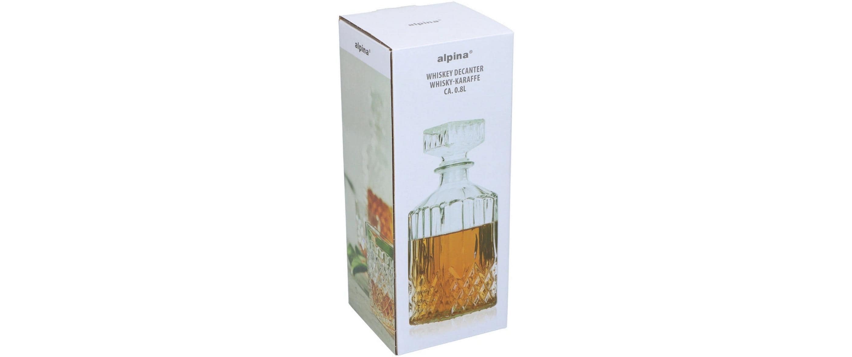 alpina Whiskey Flasche 800 ml, 1 Stück, Transparent