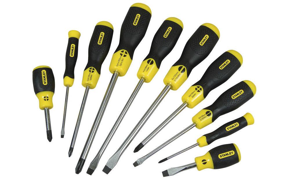 Stanley Schraubenzieher-Set CushionGrip 10-teilig Stanley Schraubenzieher-Set CushionGrip 10-teilig
