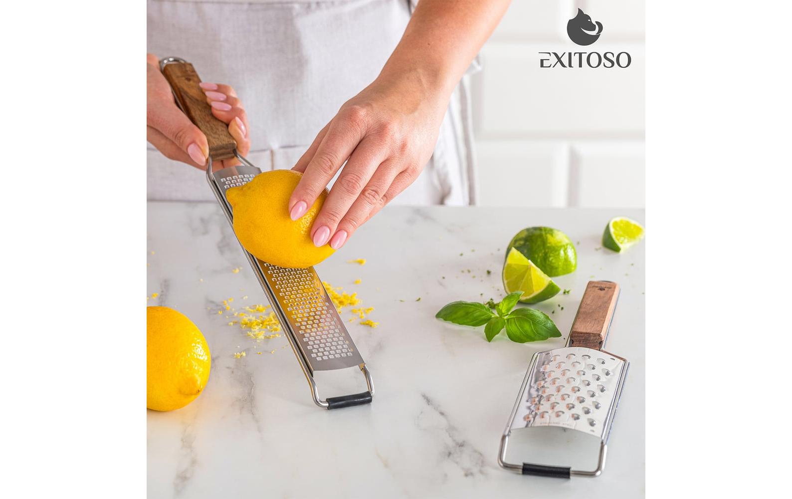 Exitoso Küchenreibe mit Holzgriff Braun