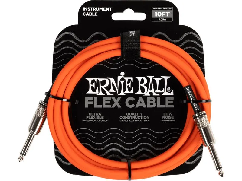 Ernie Ball Instrumentenkabel Flex 6416 – 3.05 m, Orange Ernie Ball Instrumentenkabel Flex 6416 – 3.05 m, Orange