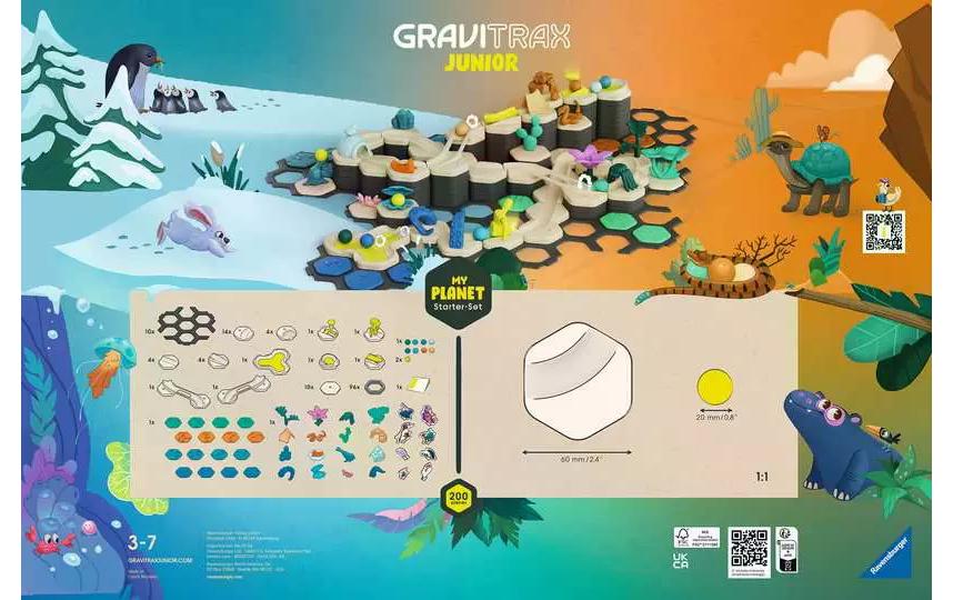 Ravensburger Kugelbahn GraviTrax Junior Starter-Set XXL Planet