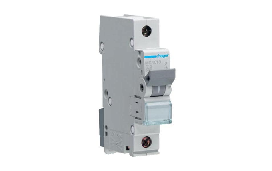 Hager Leitungsschutzschalter 1 polig 6kA C-13A 1M Hager Leitungsschutzschalter 1 polig 6kA C-13A 1M