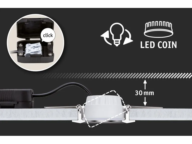 Paulmann Einbauleuchte LED Cymbal Coin Basisset Paulmann Einbauleuchte LED Cymbal Coin Basisset