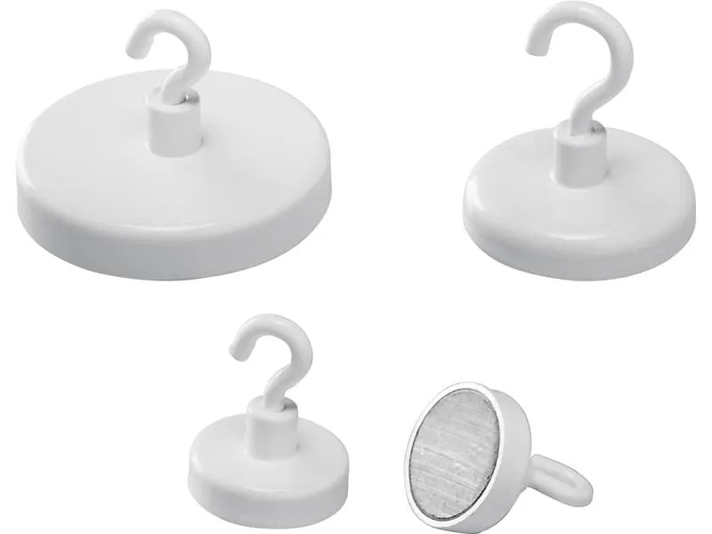 Magnetoplan Hakenmagnet Ø 4.7 cm Weiss, 1 Stück Magnetoplan Hakenmagnet Ø 4.7 cm Weiss, 1 Stück