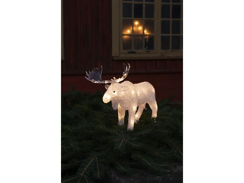 Konstsmide LED-Figur Acryl Elch, 21 cm, Klar Konstsmide LED-Figur Acryl Elch, 21 cm, Klar