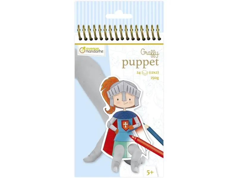 Avenue Mandarine Malblock Graffy Puppet 24 Blatt, Ritter und Drachen Avenue Mandarine Malblock Graffy Puppet 24 Blatt, Ritter und Drachen