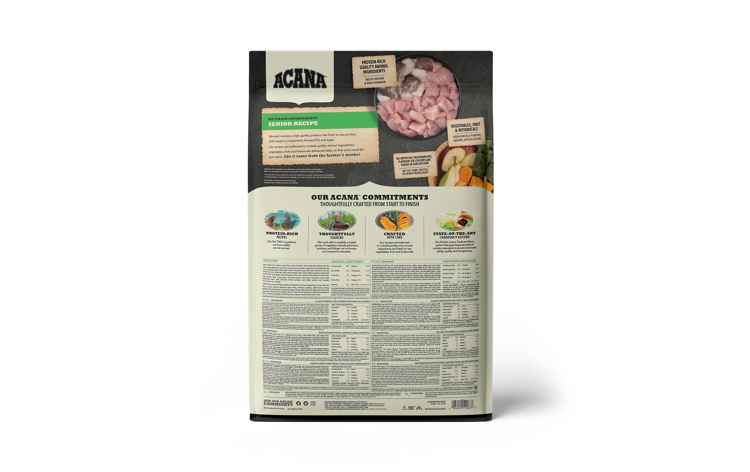 Acana Trockenfutter Senior Recipe 6 kg Acana Trockenfutter Senior Recipe 6 kg