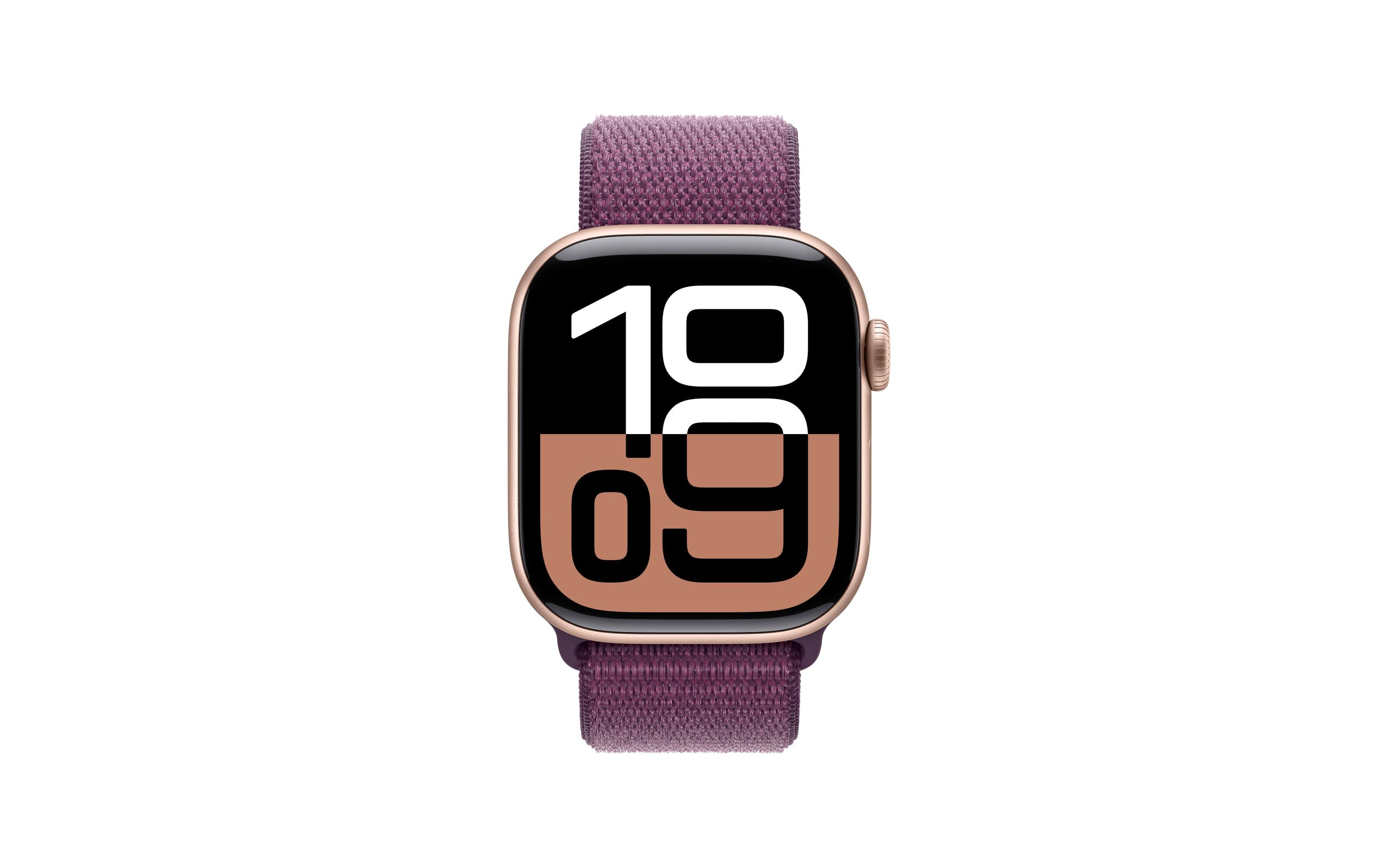 Apple Watch Series 10 42 mm Alu Roségold Loop Plum Apple Watch Series 10 42 mm Alu Roségold Loop Plum
