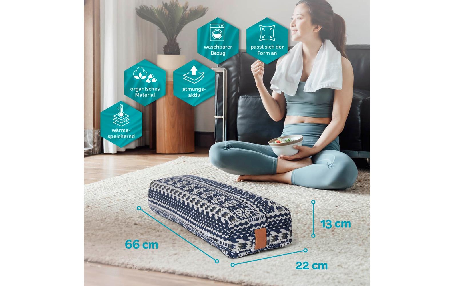 DoYourYoga Yoga-Bolster Paravati Weiss/Blau