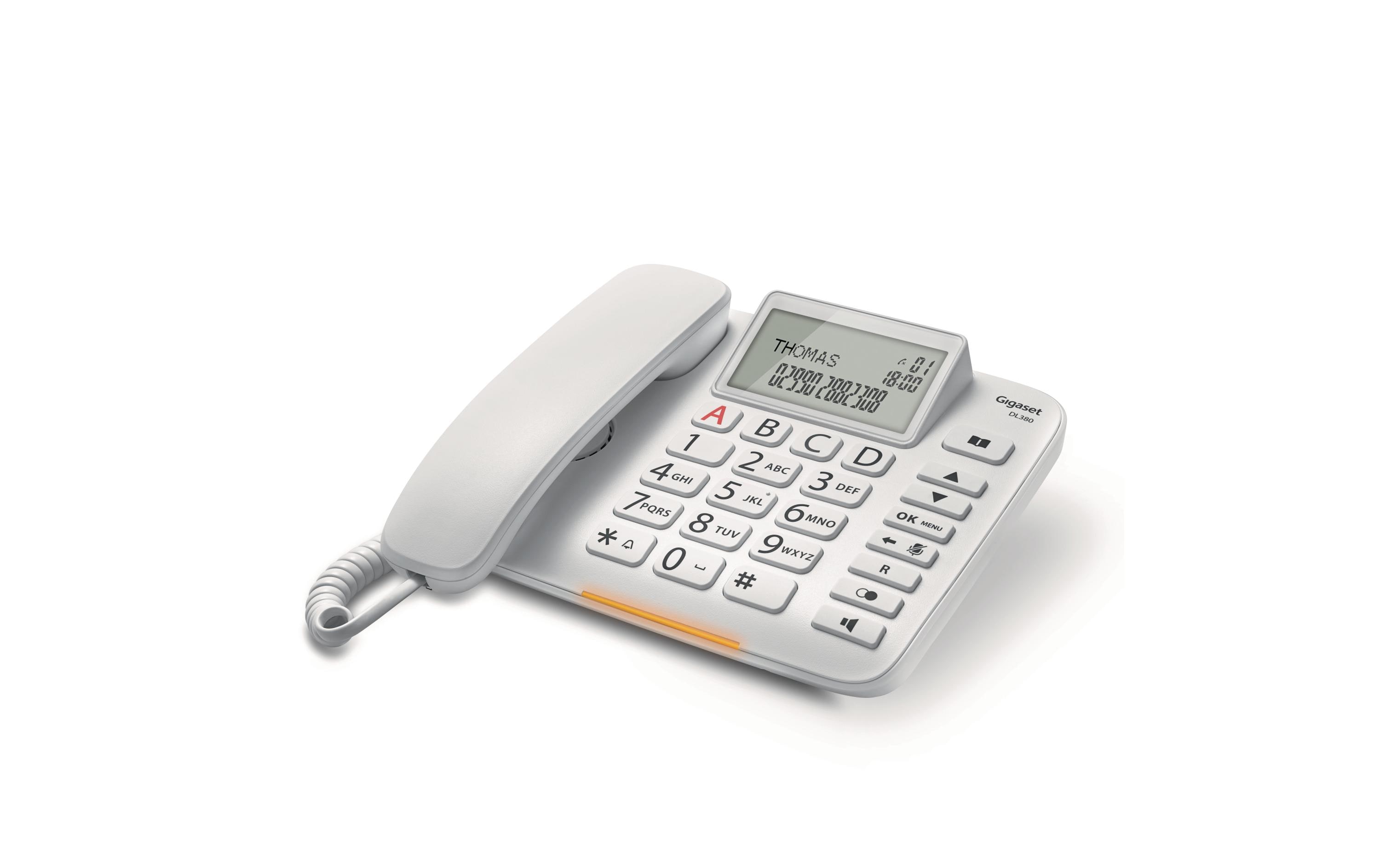 Gigaset Tischtelefon DL380 Weiss