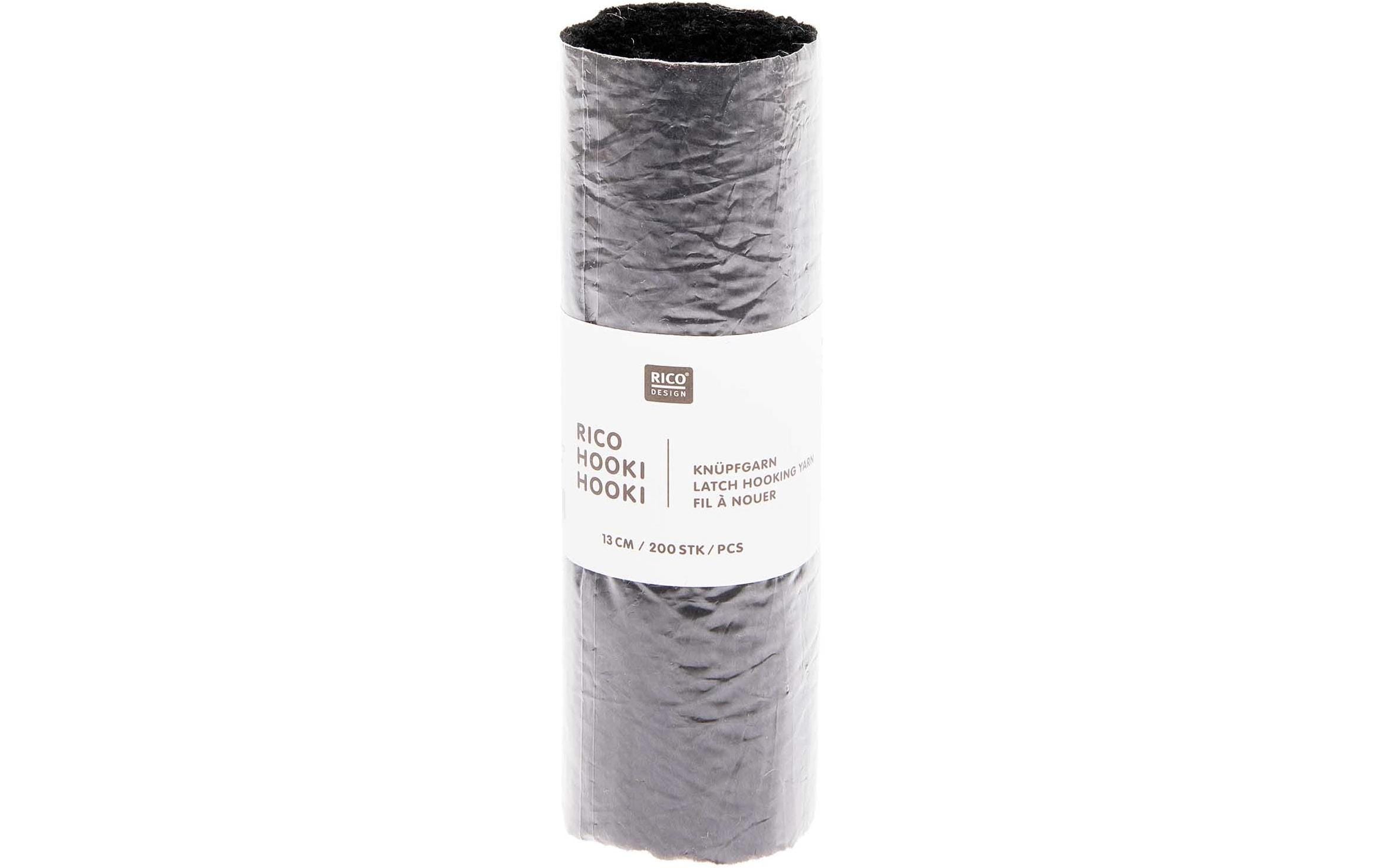 Rico Design Hooki Knüpfgarn Schwarz