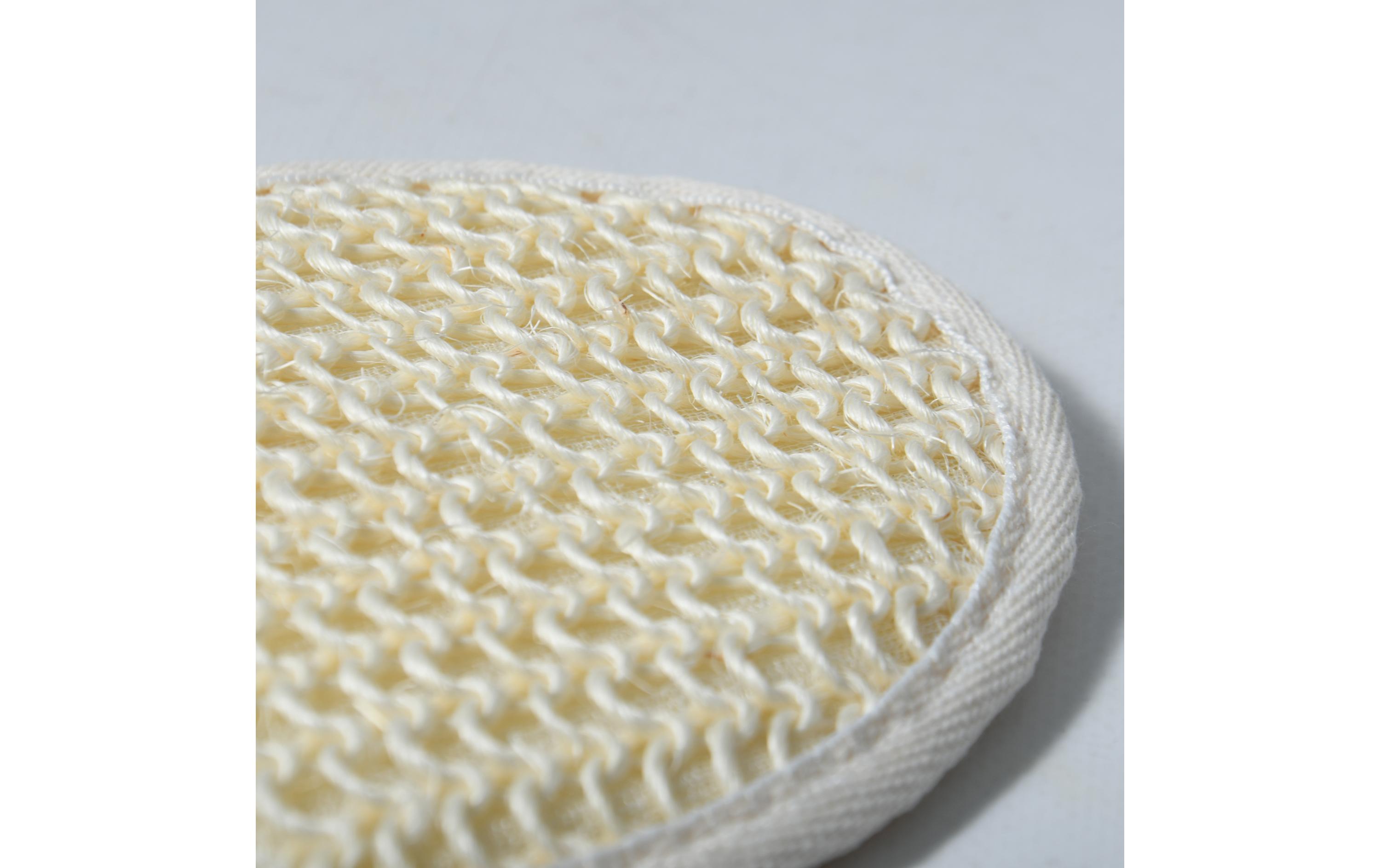 MSV Peelingschwamm aus Sisal 20 x 13.5 cm, Weiss