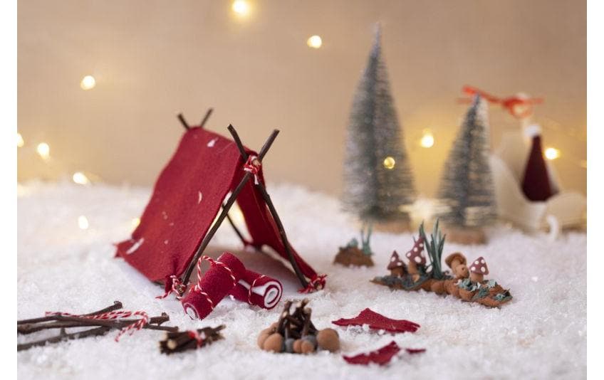 Creativ Company Mini-Utensilien Elfentür / Wichteltür Szene Camping