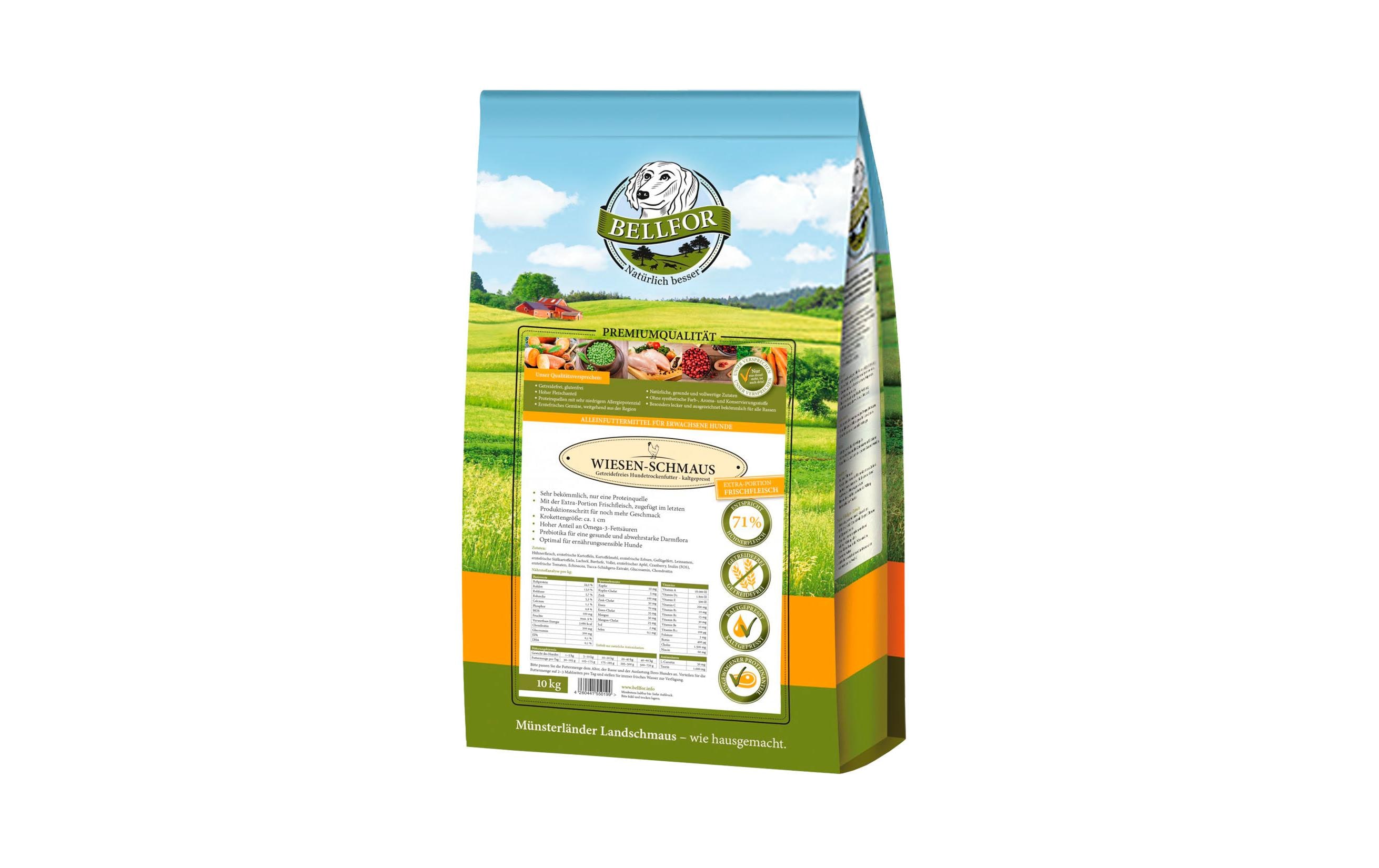 Bellfor Trockenfutter Wiesen-Schmaus Huhn, 10 kg