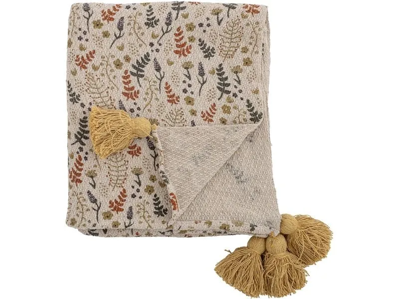 Bloomingville Kuscheldecke Filipa 160 x 130 cm, Gelb Bloomingville Kuscheldecke Filipa 160 x 130 cm, Gelb