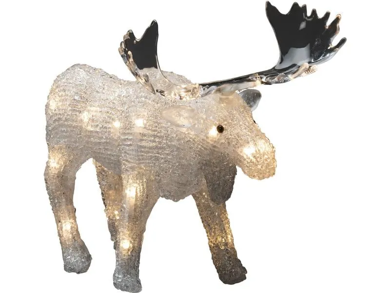 Konstsmide LED-Figur Acryl Elch, 21 cm, Klar Konstsmide LED-Figur Acryl Elch, 21 cm, Klar