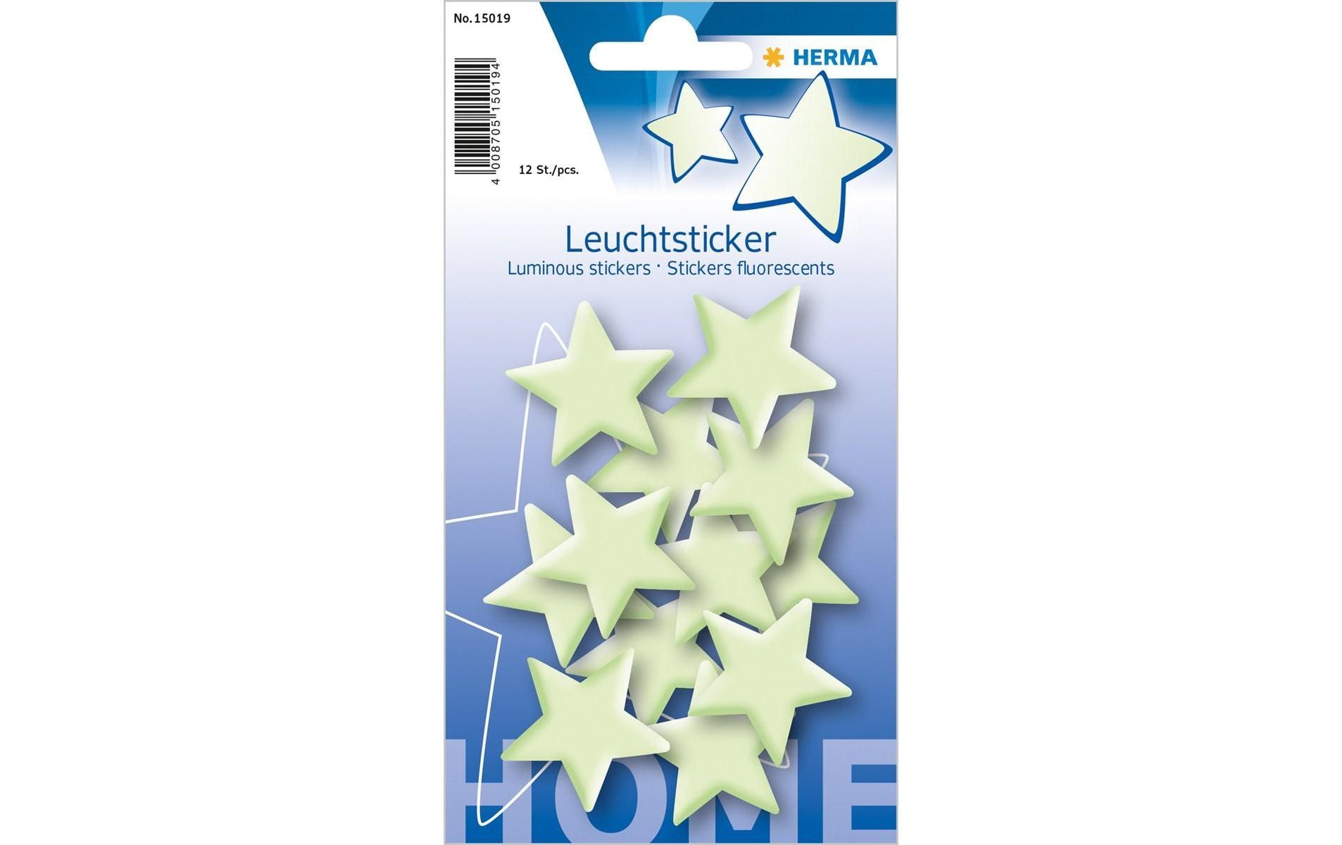 Herma Stickers Motivsticker Sterne Mini, Nachtleuchtend