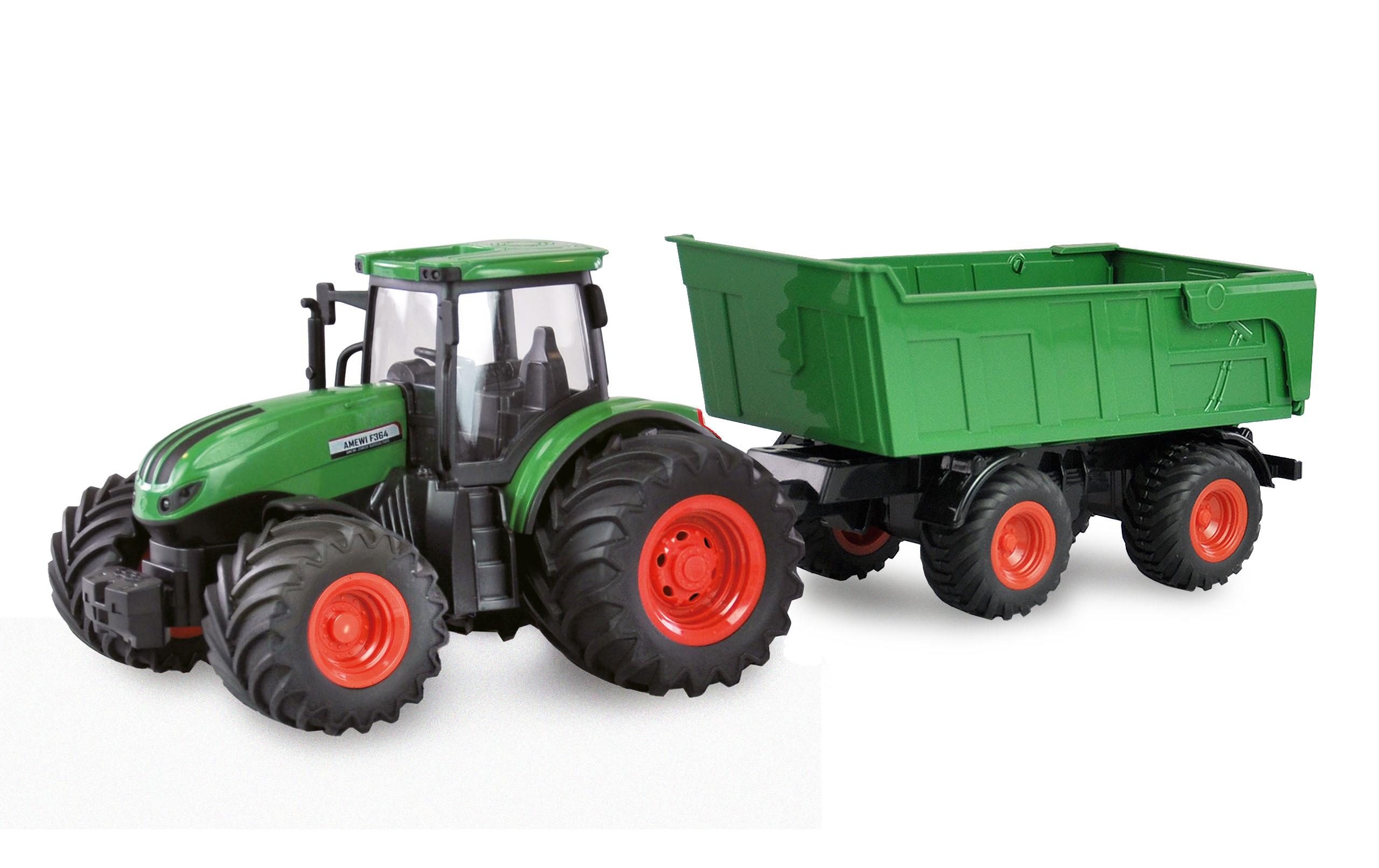 Amewi Traktor mit Kippanhänger, Grün 1:24, RTR Amewi Traktor mit Kippanhänger, Grün 1:24, RTR