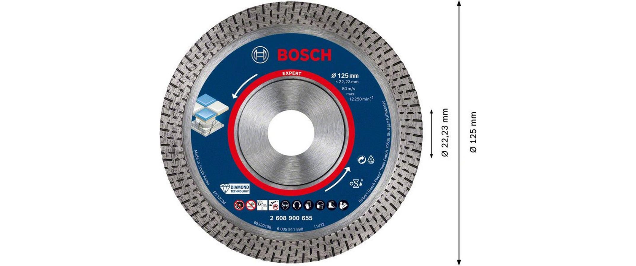 Bosch Professional Diamanttrennscheibe EXPERT HardCeramic, 125 mm