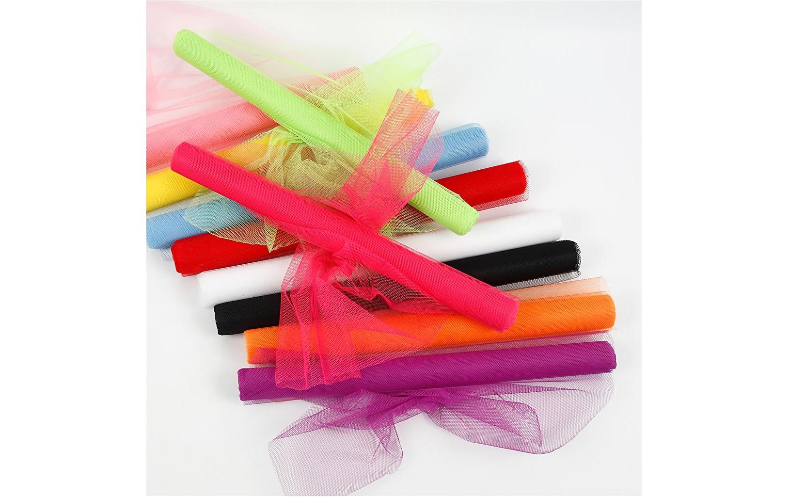 Creativ Company Tüll mehrfarbig sortiert, 50 cm x 5 m, 10 Stück