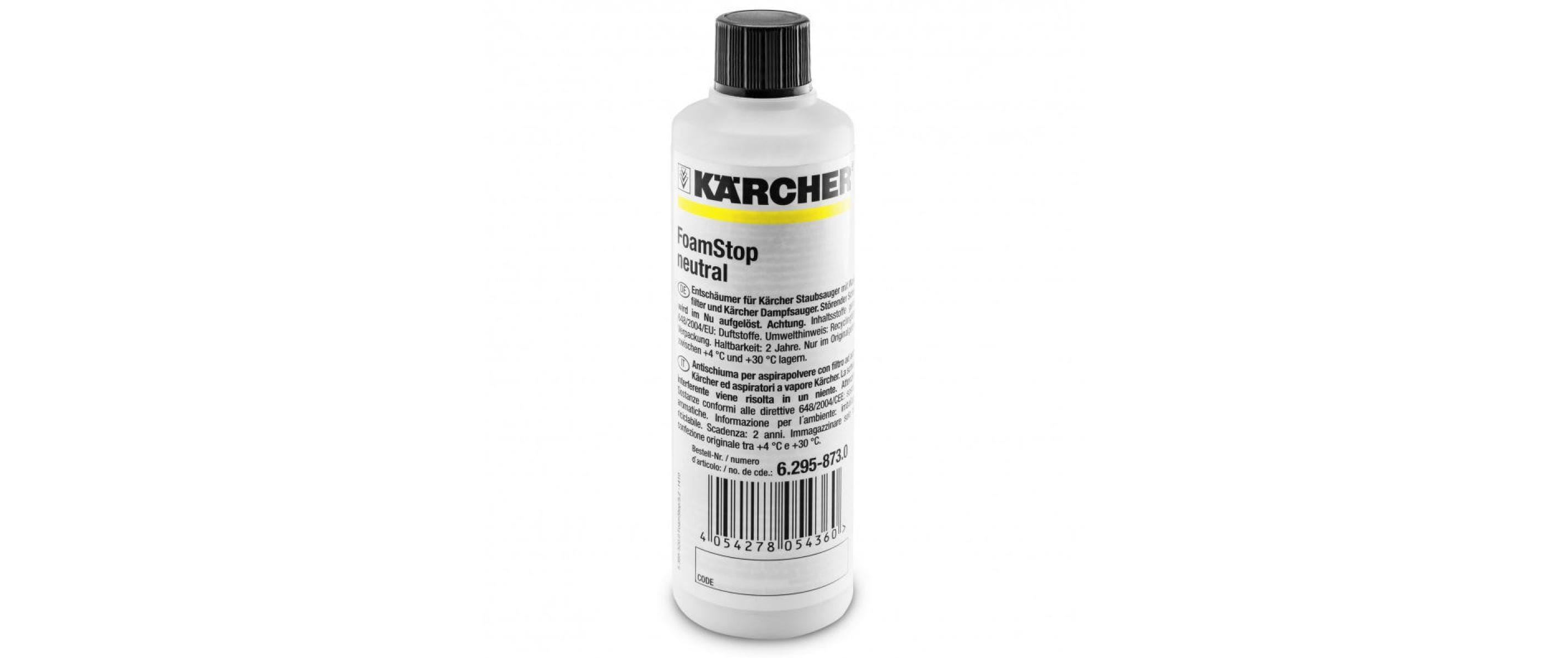 Kärcher Maschinenspülmittel Foamstop Neutral, Wasserfilter, 125 ml Kärcher Maschinenspülmittel Foamstop Neutral, Wasserfilter, 125 ml