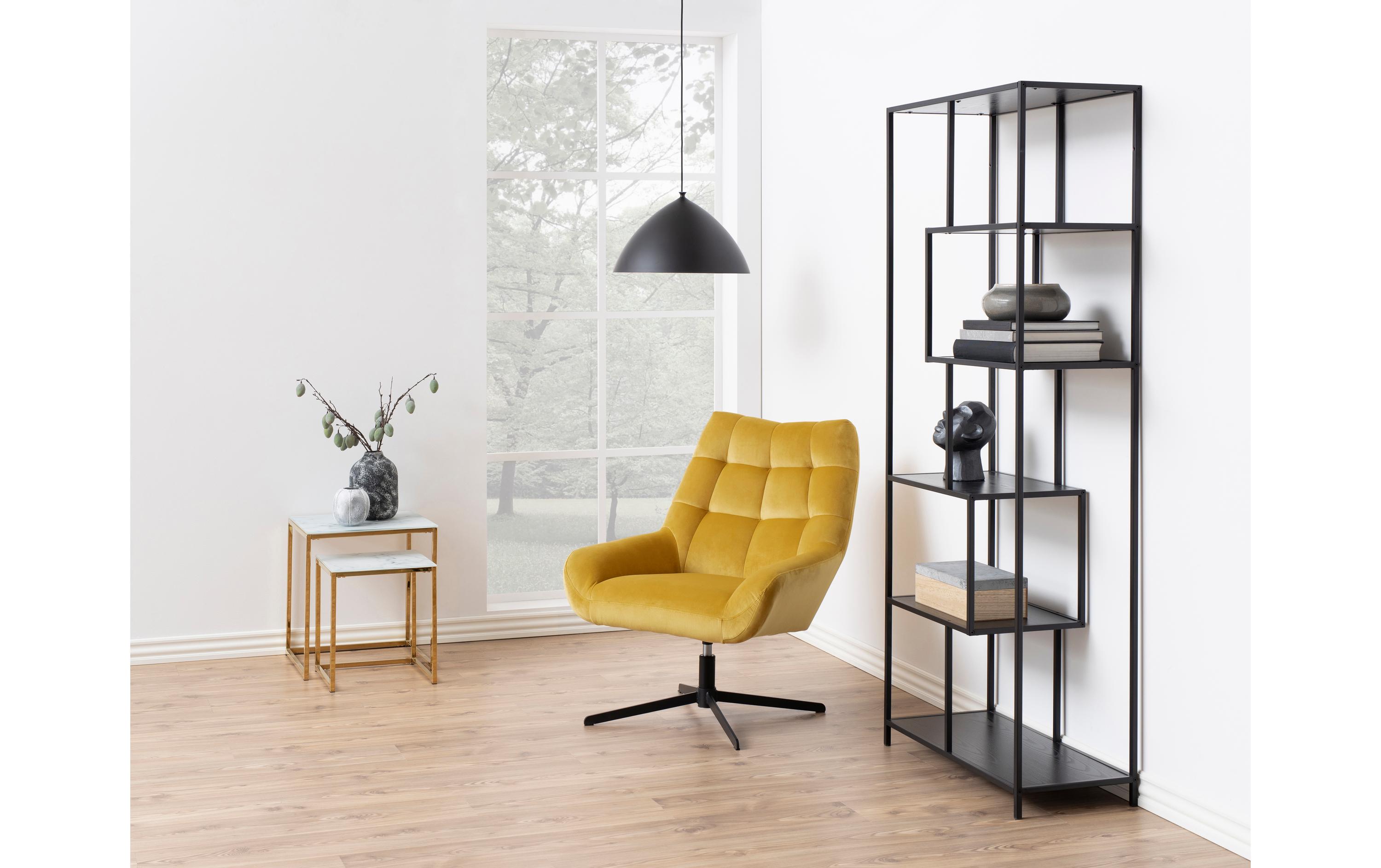 AC Design Regal Seaford 77 x 35 x 185 cm, Schwarz