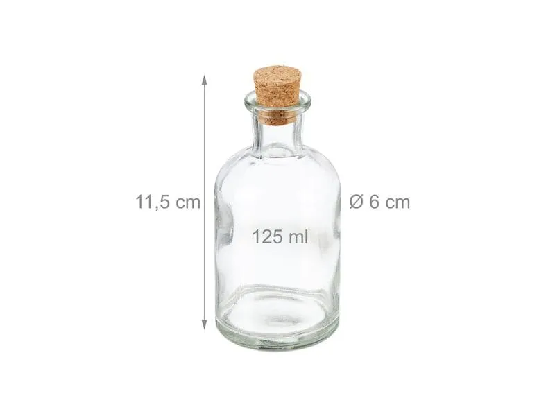 relaxdays Einmachflasche 125 ml, 20 Stück