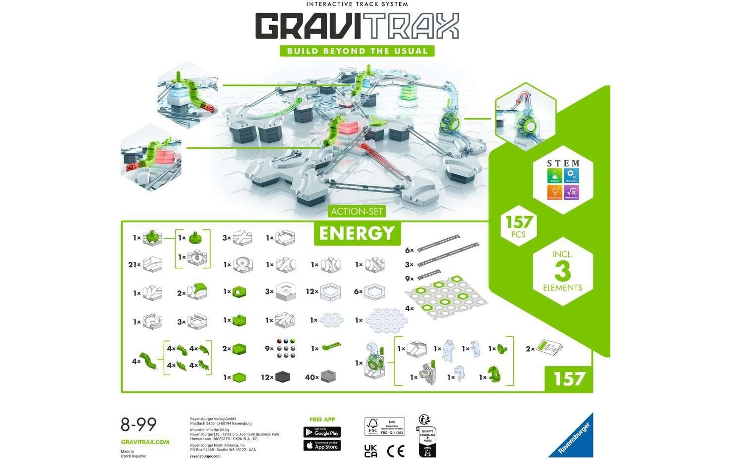 Ravensburger Kugelbahn Zubehör GraviTrax Action-Set Energy Weltpackung Ravensburger Kugelbahn Zubehör GraviTrax Action-Set Energy Weltpackung