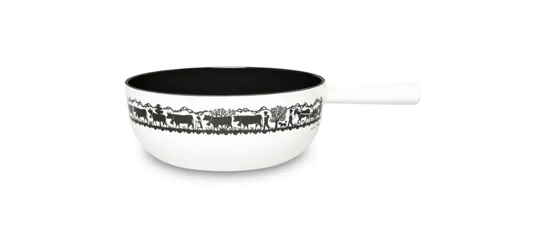 Stöckli Käsefondue-Set Sätnis Classic 8 Teile, Braun/Weiss