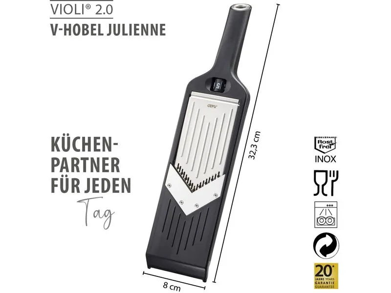 GEFU Käsehobel Julienne Violi 2.0 Schwarz