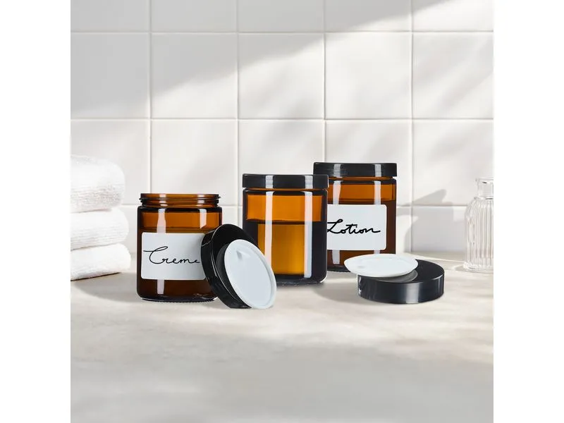 relaxdays Braunglas Salbentiegel 240 ml, 12 Stück relaxdays Braunglas Salbentiegel 240 ml, 12 Stück