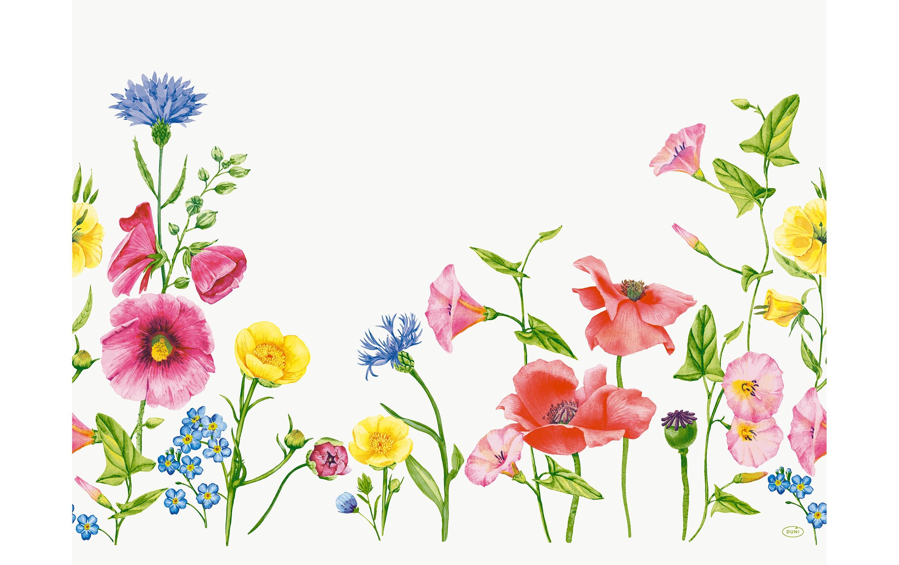 Duni Tischset Bio DC Flowy 100 Stück, 30 cm x 40 cm, Mehrfarbig