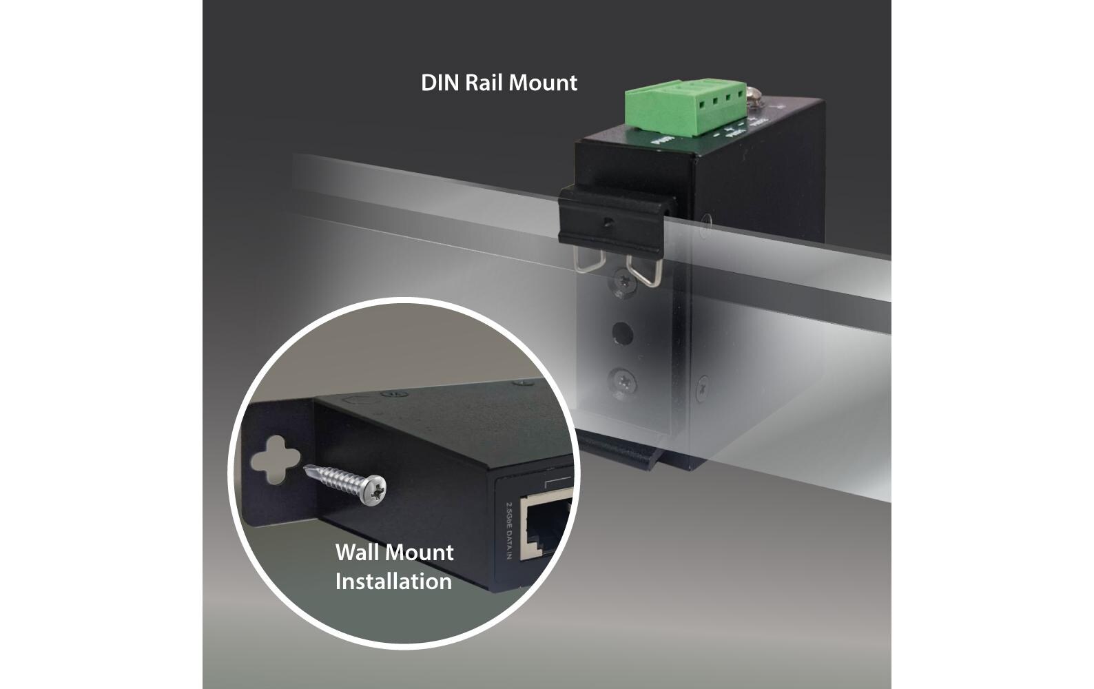 Edimax Pro PoE++ Injector IGP-203IT Industrie 90W, DIN-Rail
