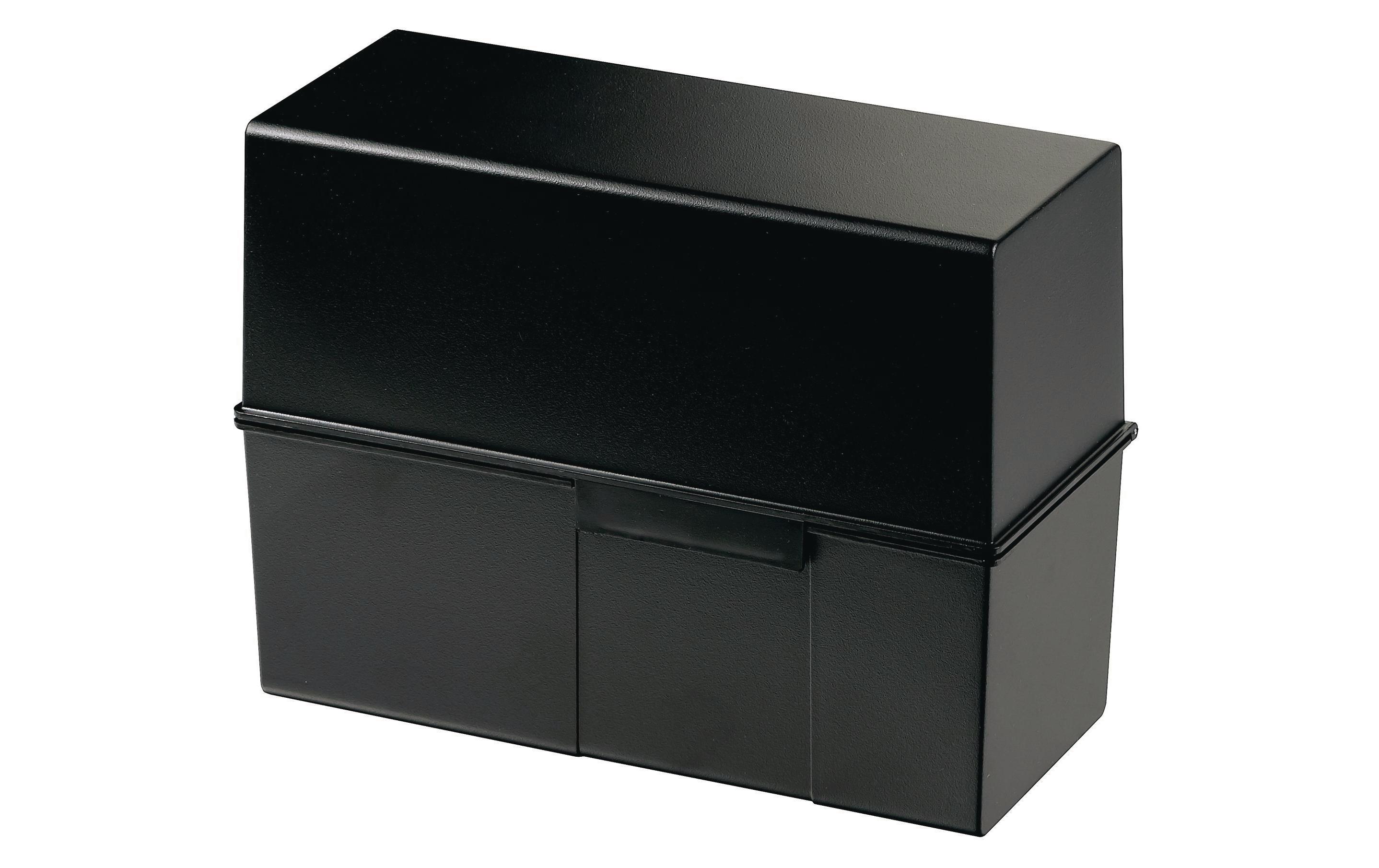 HAN Karteibox A5 Quer, 450 Karten, Schwarz