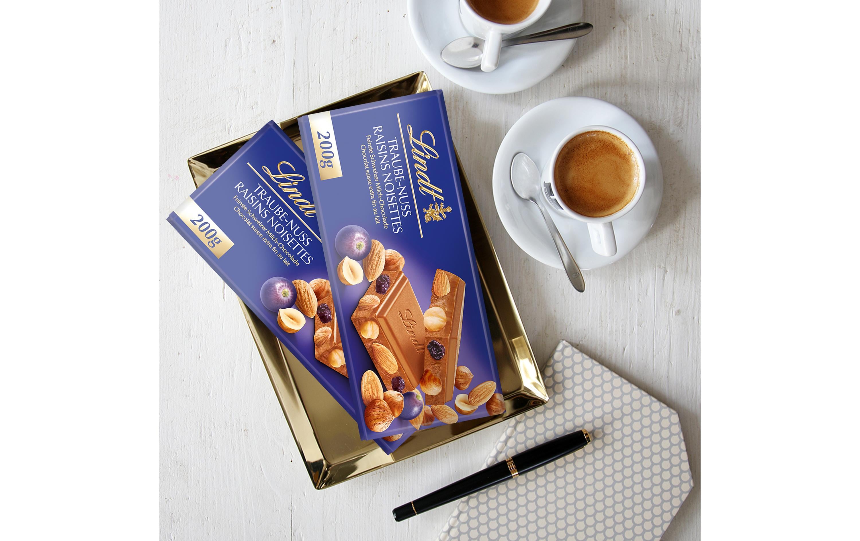 Lindt Tafelschokolade Milch Traube & Nuss 200 g