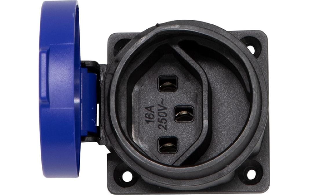 Brennenstuhl Einbausteckdose T23 IP55 Blau / Schwarz