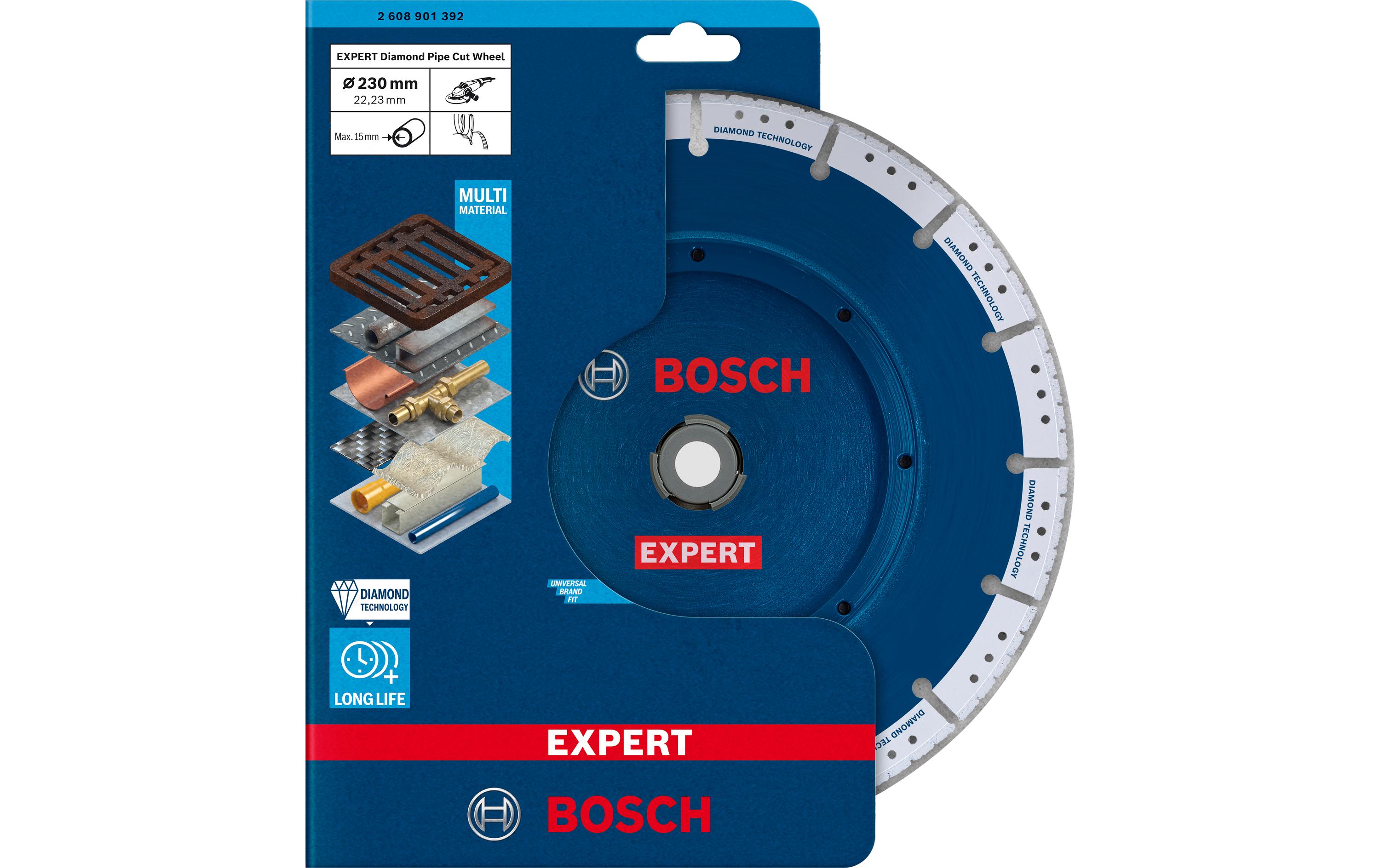 Bosch Professional Diamanttrennscheibe Expert Diamond Pipe Cut Wheel, 230 mm Bosch Professional Diamanttrennscheibe Expert Diamond Pipe Cut Wheel, 230 mm