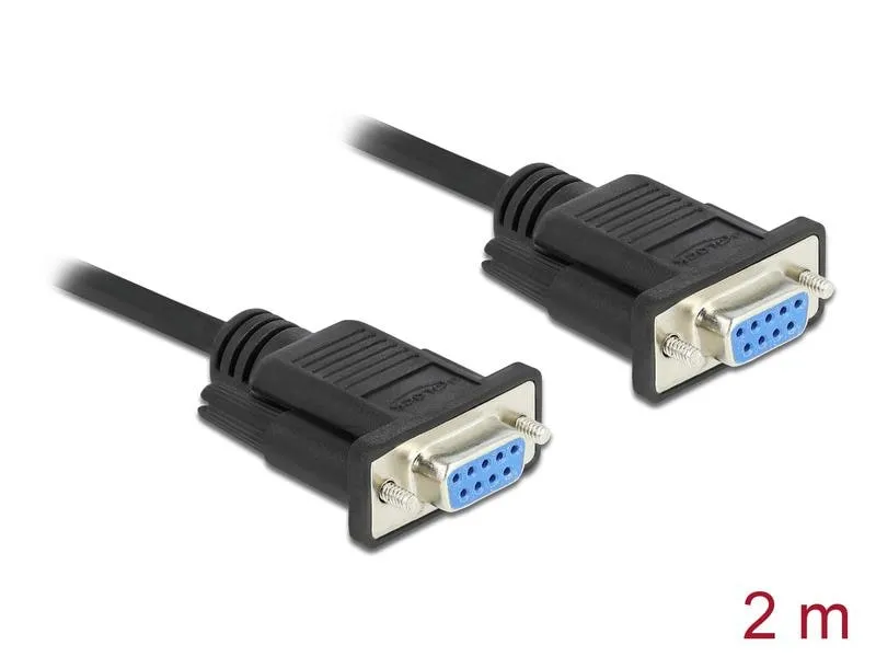 Delock Anschlusskabel Nullmodem RS-232 D-Sub 9 f-f 2 m Delock Anschlusskabel Nullmodem RS-232 D-Sub 9 f-f 2 m