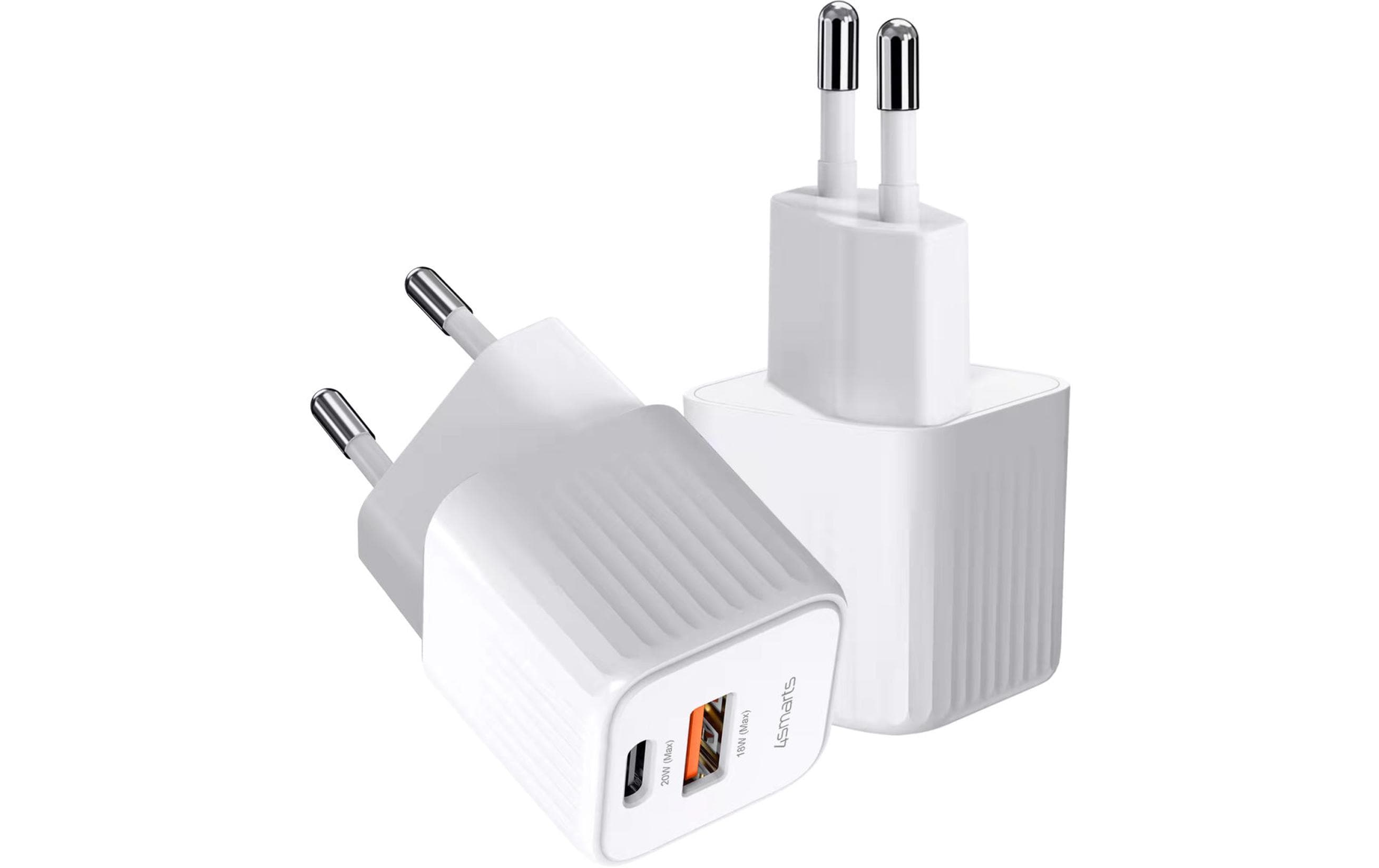 4smarts USB-Wandladegerät VoltPlug Duos Mini PD 20 W + Kabel