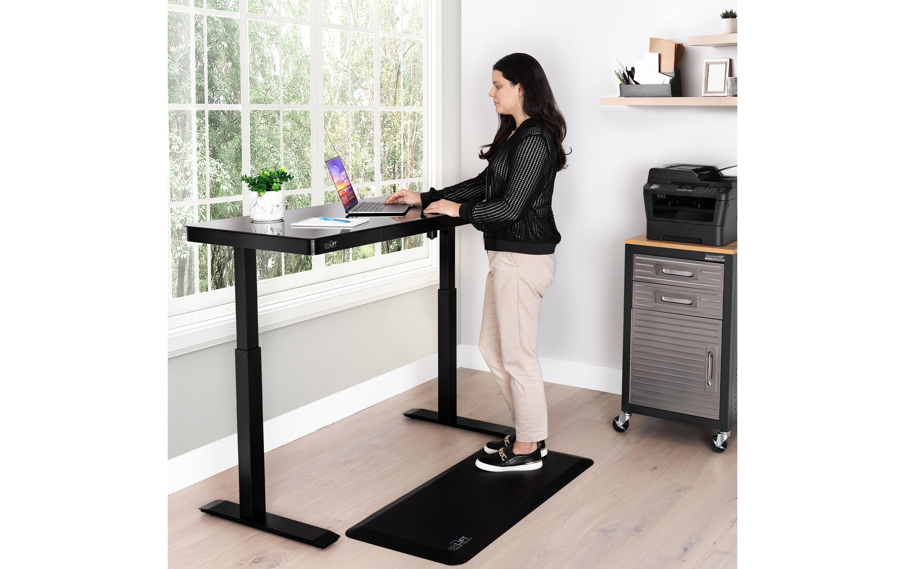 seville classics Stehtisch Airlift 1.2 x 0.6 m, Schwarz