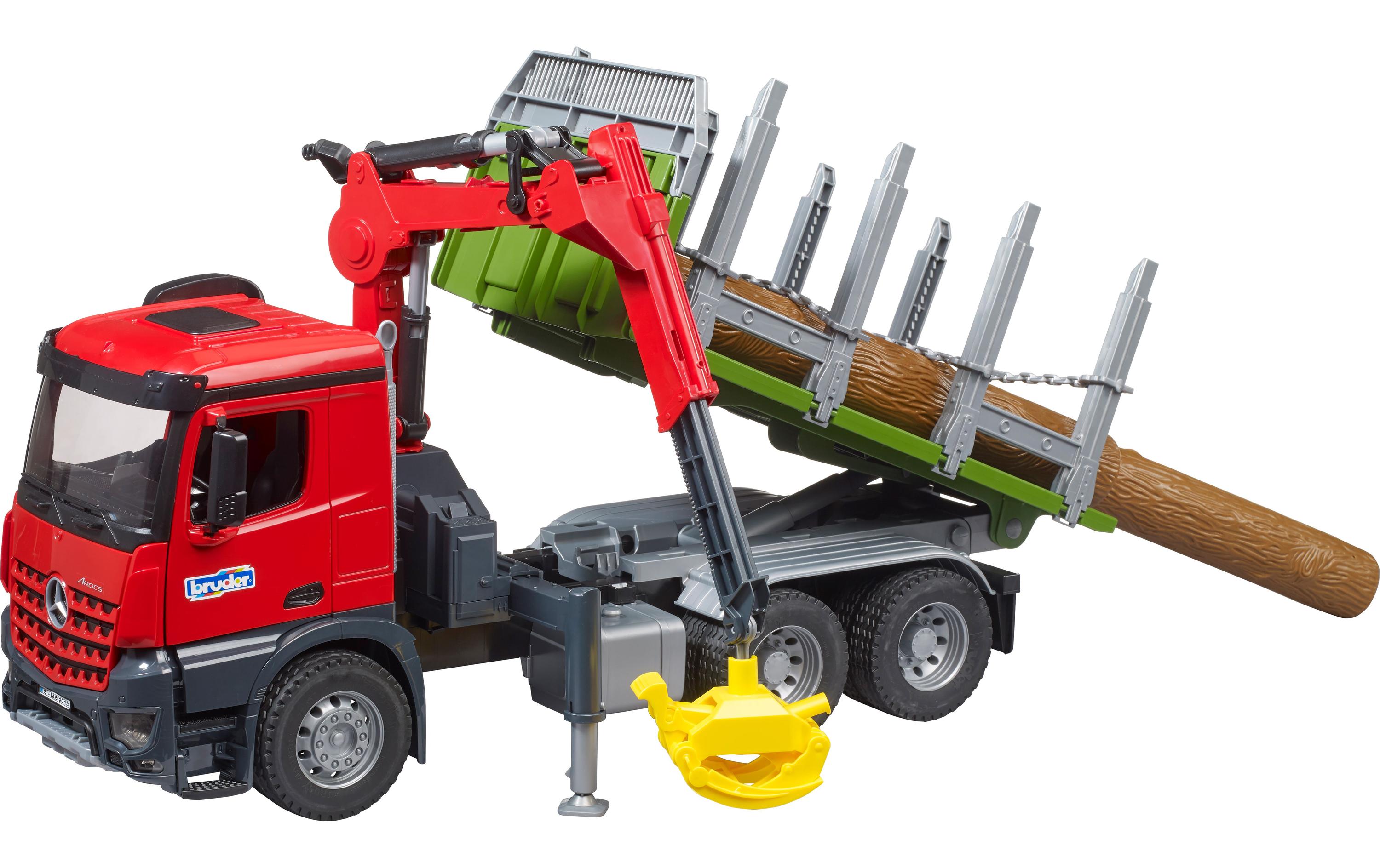 Bruder Spielwaren Arocs Holztransport-LKW