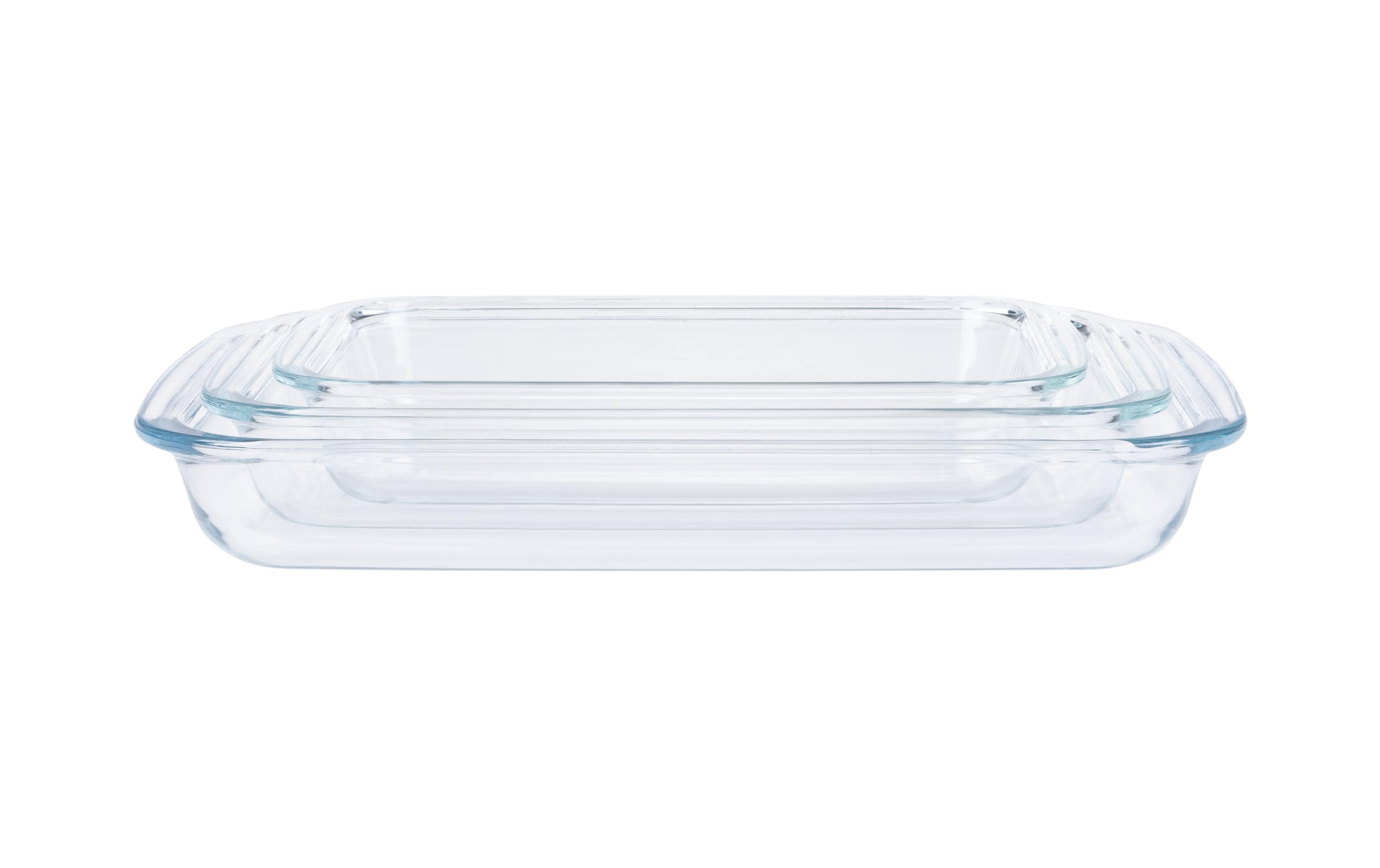 FURBER Auflaufform-Set Glas, 3 Stück, Eckig FURBER Auflaufform-Set Glas, 3 Stück, Eckig