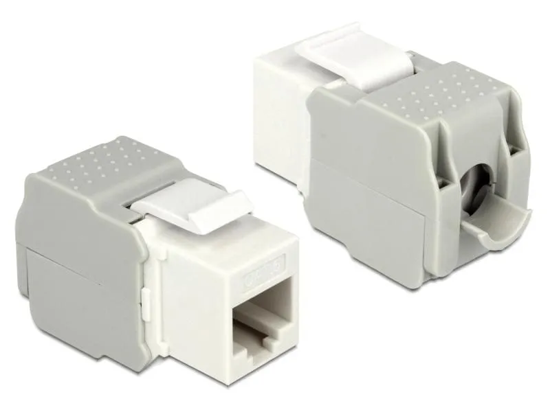 Delock Keystone-Modul RJ-45 Cat.6, UTP Weiss Delock Keystone-Modul RJ-45 Cat.6, UTP Weiss