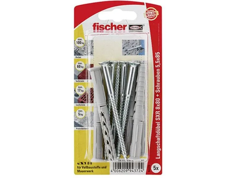 Fischer Dübel SXR 8 x 80 Z, 5 Stück