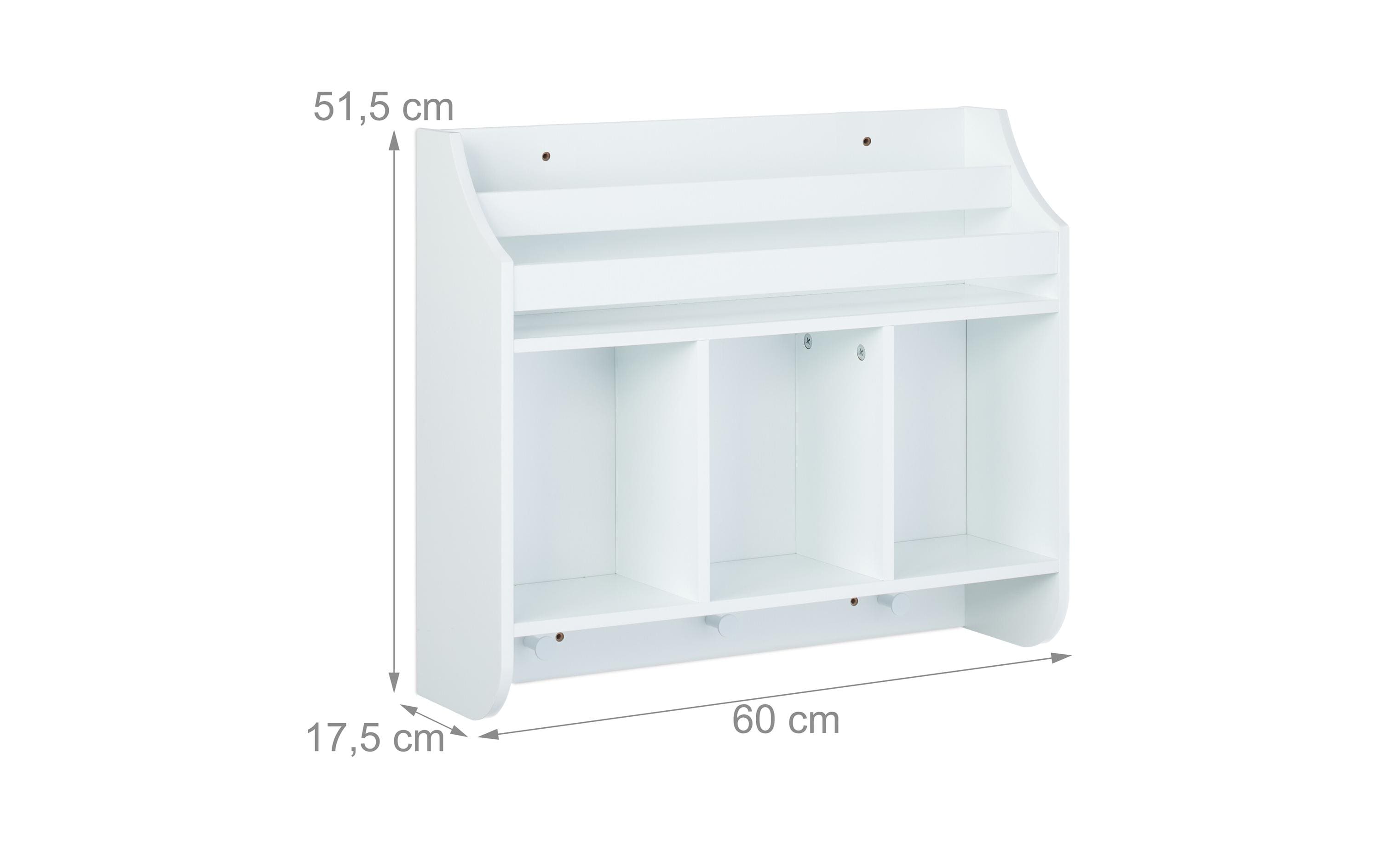 relaxdays Kinderregal mit 5 Fächern Weiss relaxdays Kinderregal mit 5 Fächern Weiss