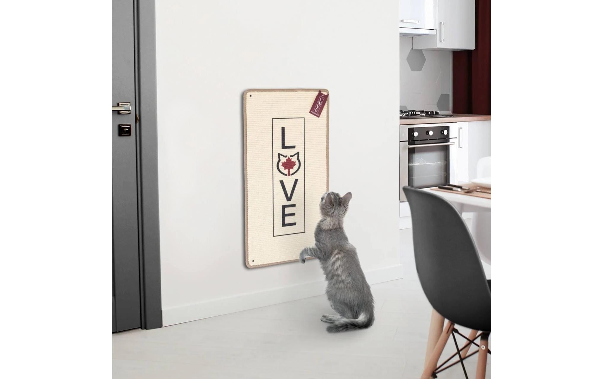 CanadianCat Kratzteppich + Wandbefestigung Beige, 80 x 40 cm